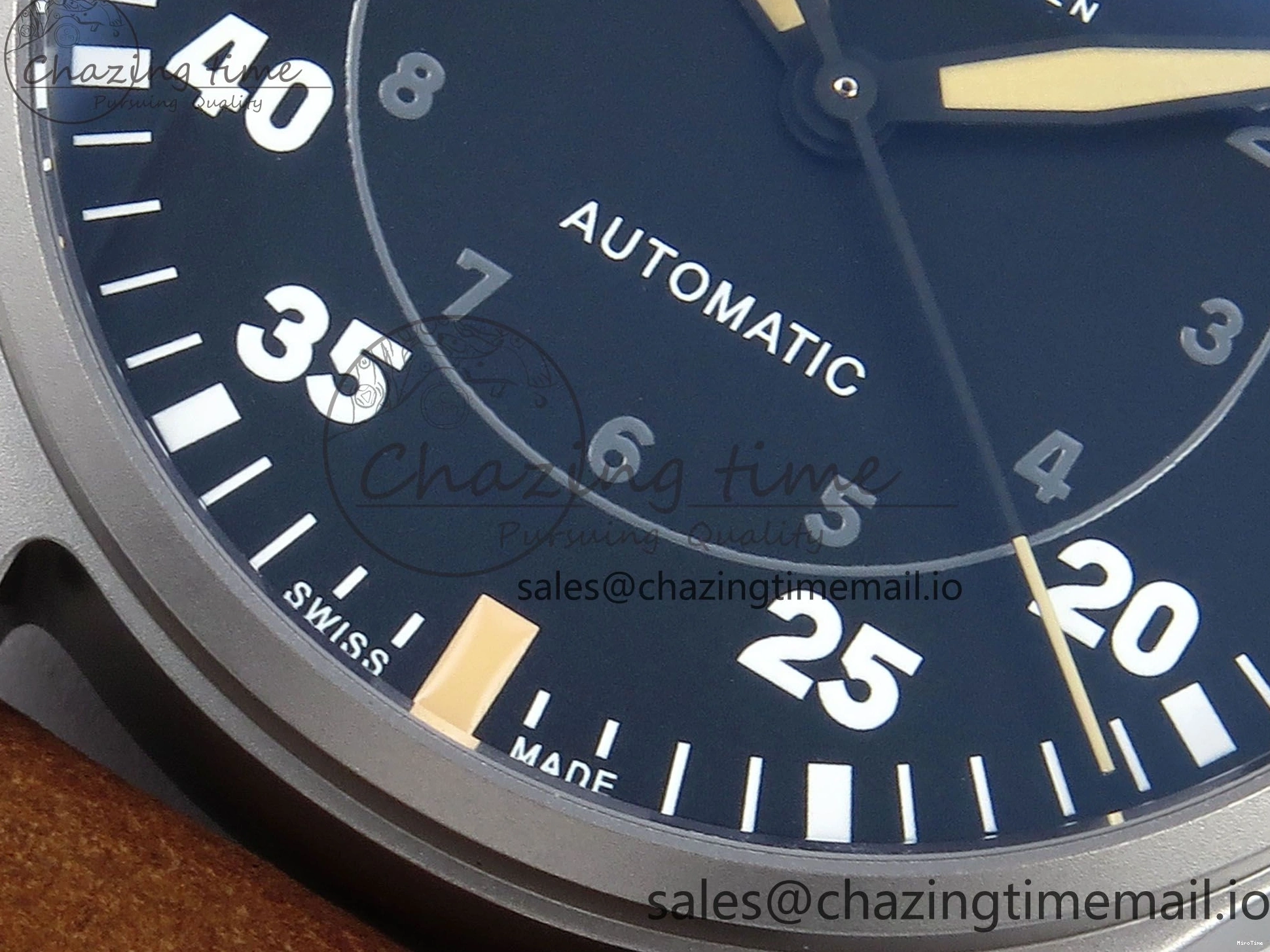 MIROTIME 0415 Big Pilot IW329701 M+F 1:1 Best Edition Black Dial on Brown Leather Strap MY RelaxedFit 7005